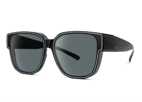 Macayle - Square Black Fit Over Sunglasses